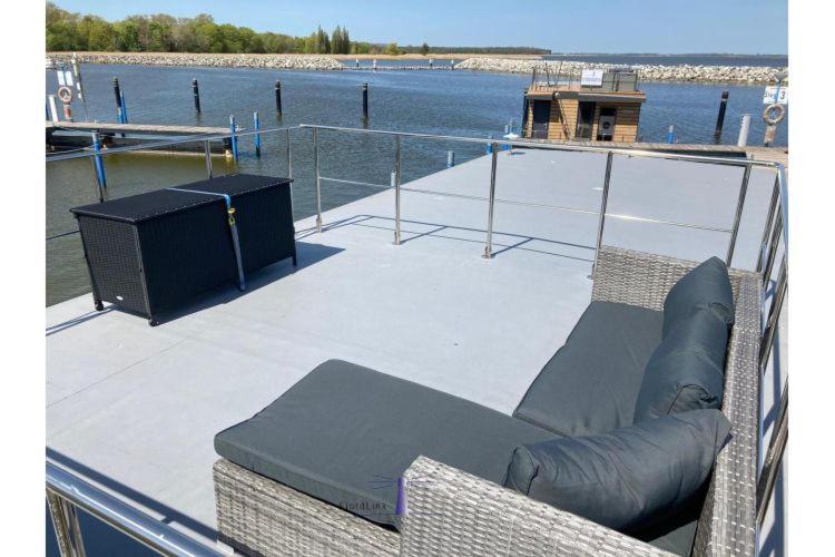 Hausboot Fjord Vela Mit Biosauna In Barth Eksteriør bilde